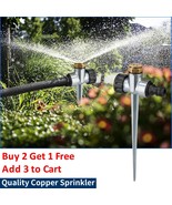360 Garden Brass Water Sprinkler Yard Lawn Watering Sprayer Automatic Sy... - £17.32 GBP
