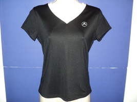Boca for Cache Top Tee Shirt Size S Short Sleeves Black and Cream Nylon Spandex - £11.61 GBP