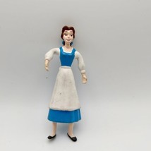 Vintage Disney Just Toys Belle Blue Dress White Apron Plastic Figure 4.5” - £7.12 GBP