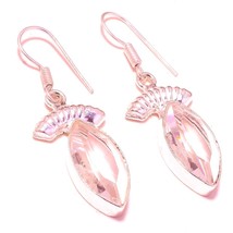 White Topaz Handmade Christmas Gift Earrings Jewelry 1.90&quot; SA 2021 - £3.17 GBP