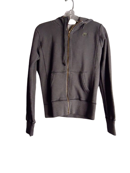 Nike Hoodie Sweatshirt Boys Size M Charcoal Full Zip Hooded Fleece Casual Jacket - $11.88