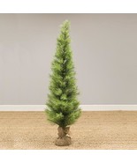 5ft - Slim Long Needle Pine Christmas Tree w/Burlap Base - Primitive Cou... - $329.99