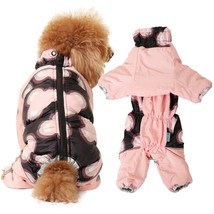 Overalls for Dogs Winter Dog Clothes Reflective Soft Fleece Padded Small Dog Coa - £57.62 GBP
