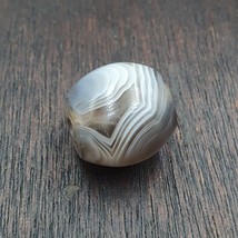 Antica perla di agata grigia tibetana un modello raro agata naturale 18x... - $1,045.89 MXN