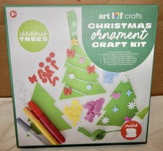 Art 101 Crafts Ornament Craft Kit 3 ea Make Your Own Christmas Trees NIB... - $7.39
