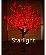 6ft Red 864pcs LEDs Cherry Blossom Christmas Tree Home Night Light Water... - £343.22 GBP