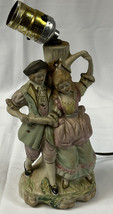 Vintage Ceramic 9&quot; Table Lamp Dancing Victorian Couple - Made in Japan - £15.17 GBP