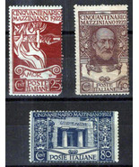 Italy 140-142 MH Death of Mazzini Patriot &amp; Writer, Sword CV $45 ZAYIX 0... - $19.95