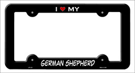German Shepherd Novelty Metal License Plate Frame LPF-231 - $360.74 MXN