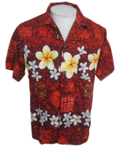 Hawaiian Surf vintage 50s 60s Men camp shirt p2p 23.5 L  aloha tropical floral - £43.11 GBP