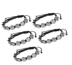 Silver Tone Saint Benedict Medal on Adjustable Black Cord - $65.70