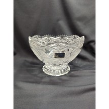 Lausitzer Candy Dish Bowl, Vintage German Hand Cut Crystal, Etched Table... - $9.90