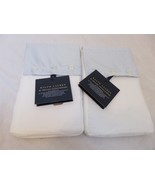 2 Ralph Lauren Organic Sateen Border Blue Hyacinth Standard Shams - $1,643.21 MXN