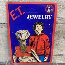 Vtg Et E.T. &amp; Elliot Extra Terrestrial Necklace Pendant Star Power 1982 On Card - £4.64 GBP