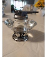 Working Ronson Nordic Varaflame Table Lighter Glass Chrome Silver Metal ... - $49.50