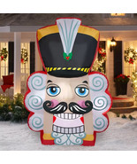 HOLIDAY TIME 113754 GIANT NUTCRACKER FACE CHRISTMAS INFLATABLE 8&#39; - NEW! - £58.03 GBP