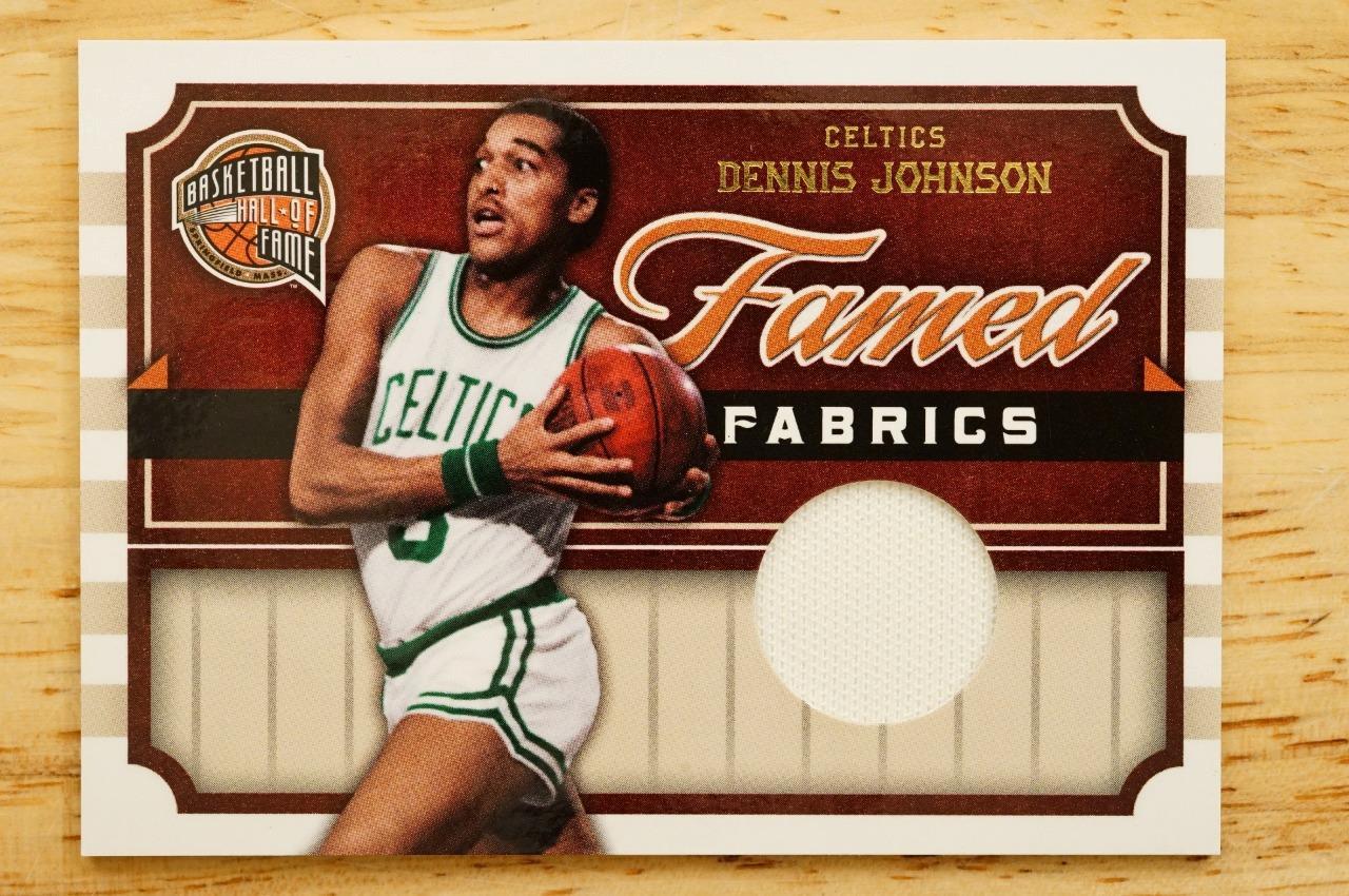 DENNIS JOHNSON 2010-11 Panini Famed Fabrics Jersey Card 150/325 Celtics HOF - $34.64