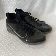 Nike Mercurial Superfly Academy Sz 5.5Y Black Silver Indoor Soccer  AT8136-001 - £38.93 GBP