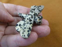 (Y-DRAG-708) spotted DRAGONFLY fly carving FIGURINE gemstone I love drag... - $19.49