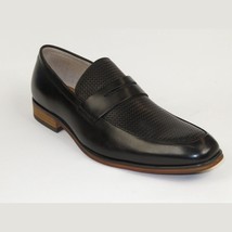 Men's Shoes Steve Madden Soft Leather upper Slip On Emree Black basket weave image 2