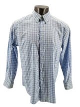 Robert Graham Mens Long Sleeve Shirt Blue Checkered Geometric Print  Fli... - $26.76