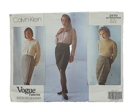 Vogue American Designer Pattern Calvin Klein Sz 8-10-12 Misses&#39; Skirt #2570 - £12.40 GBP