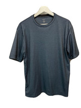 Van Heusen Men&#39;s Casual Short Sleeve Shirt Blue Gray Top Stretch S - £11.81 GBP