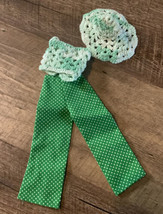 Handmade Barbie Green Polka Dot Pants Crochet Top Hat - $13.46