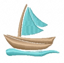 Sailboat Machine Embroidery Design, Instant Download - $1.99