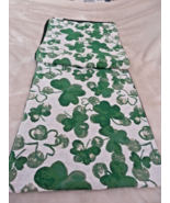 NEW Irish St Patricks Day SHAMROCK Tapestry TABLE RUNNER 13&quot; X 72&quot; Green... - £22.71 GBP