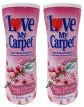 2x LOVE MY CARPET 2-in-1 Carpet &amp; Room Deodorizer CHERRY BLOSSOM 18 Oz E... - £17.12 GBP
