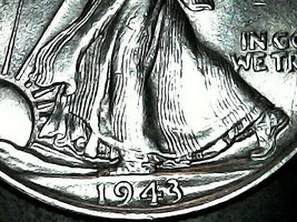 1943 Walking Liberty Half Dollar ($0.50) AA21-1042  - £71.90 GBP
