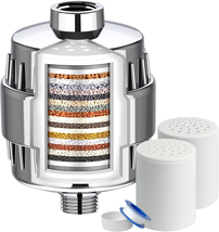 20-Stage Shower Filter Head for Hard Water, with 2 Cartridges, High Outp... - $14.77