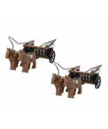 2 pcs Chariot Building Blocks Figures MOC Medieval Military Brick Toys - $24.99