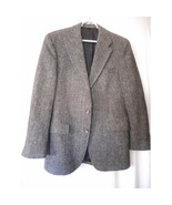 Vintage Harris Tweed Blazer Sport Coat Jacket Grey herringbone union label - $1,041.41 MXN