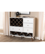 Cadmus White and Walnut Wine Cabinet - $8,069.03 MXN