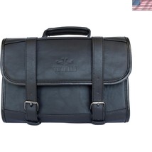 Luxurious Black PU Leather Toiletry Bag with 4 Compartments – Ideal for ... - $74.99
