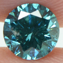Fancy Blue Diamond Loose Round Shape 0.67 Carat SI1 Enhanced Polished Certified - £462.70 GBP