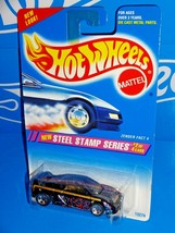 Hot Wheels 1995 Steel Stamp #287 Zender Fact 4 Mtflk Black w/ 5SPs Brown Back - £3.82 GBP