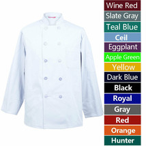 Men&#39;s Chef Coat Chef Shirt Cook Coat Barista Baker Uniform Restaurant Cl... - £21.31 GBP