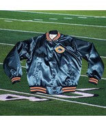 Vintage Chicago Bears Locker Line 90’s NFL Blue Satin Jacket Coat Size L... - €84,64 EUR
