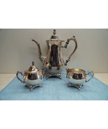 Oneida Silversmiths Tea  Coffee  Pot Creamer Sugar Set Silverplate 3 pc Set - $59.19