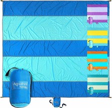 Aquatus Beach Blanket Sandproof Extra Large Oversized 10ft by 9ft, Riptide  - £34.01 GBP