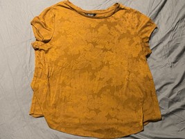Simply Vera Vera Wang Women’s XL Burnt Orange Floral Textured Short Slee... - $163.10 MXN