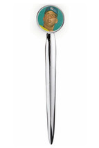 Mickey Mantle Rookie Card Letter Opener Metal Silver Tone Executive with... - $14.39