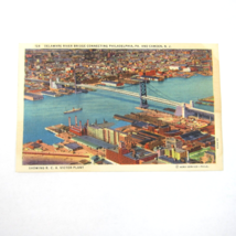 Postcard RCA Victor Plant Delaware River Bridge Philadelphia Camden Vintage 1933 - £4.47 GBP