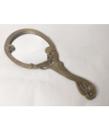 Vintage Brass, Naked Lady Art Nouveau Style, Hand Held Vanity Mirror - $57.89