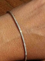 0.20 Ct Round Cut VVS1/D Diamond Infinity Cuff Bracelet 14K White Gold Over. - £87.02 GBP
