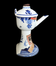 Vintage Delft Holland Teapot Shaped Miniature Liquor Bottle  - $19.99