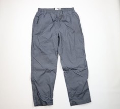 Vintage 90s Reebok Mens Size 2XL XXL Spell Out Lined Wide Leg Pants Gray Nylon - £38.91 GBP